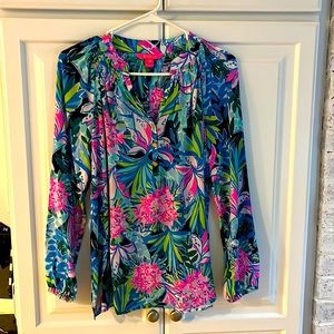 Lilly Pulitzer Elsa Silk Top, size XS